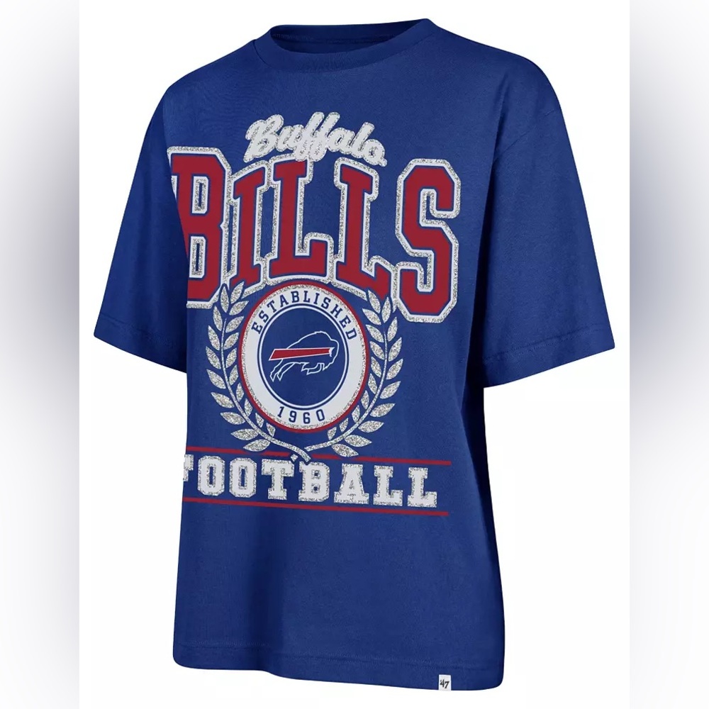 '47 Women's Buffalo Bills Royal Ring True Short Sleeve Crew T-Shirt